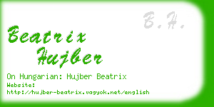 beatrix hujber business card